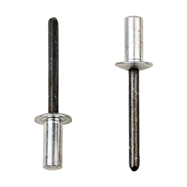 Blind rivet nr.1201 gas/watertight round-headed aluminium / steel phosphatised